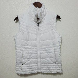 The North Face Mossbud Insulated Reversible Vest white zip up